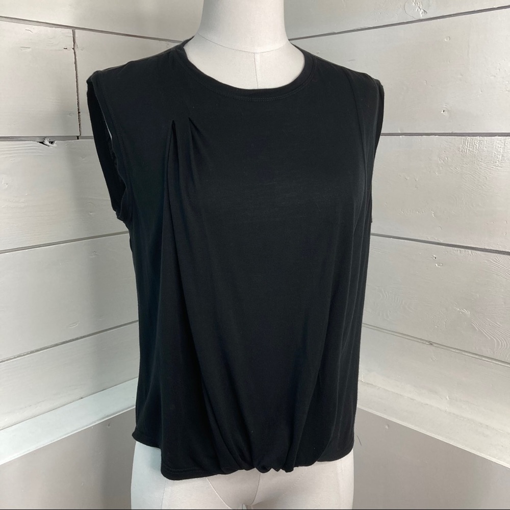 Anthro TINY Black Twist Hem Sleeveless Top